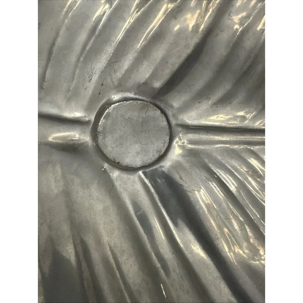 Leaf Shape Serving Tray Chip & Dip‎ Platter Decorative Aluminum Metal 2 Piece